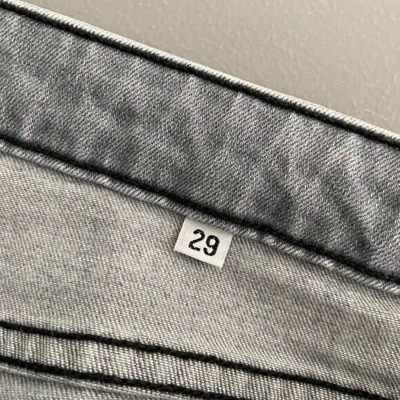 Sandrine Rose Womens 29 Jeans Gray Distressed High Rise Skinny Denim Grunge - Picture 5 of 8